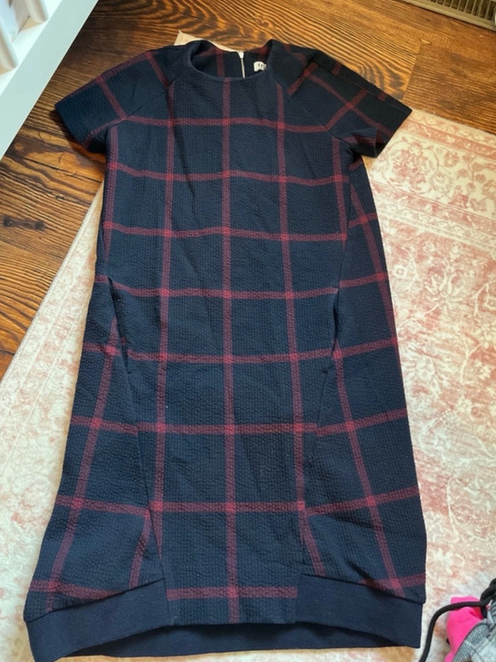 Zara TRF collection plaid dress